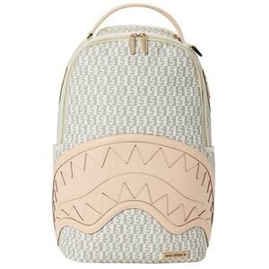 Sprayground Rose Money Checkered Backpack Faux Leather Laptop Travel Bag